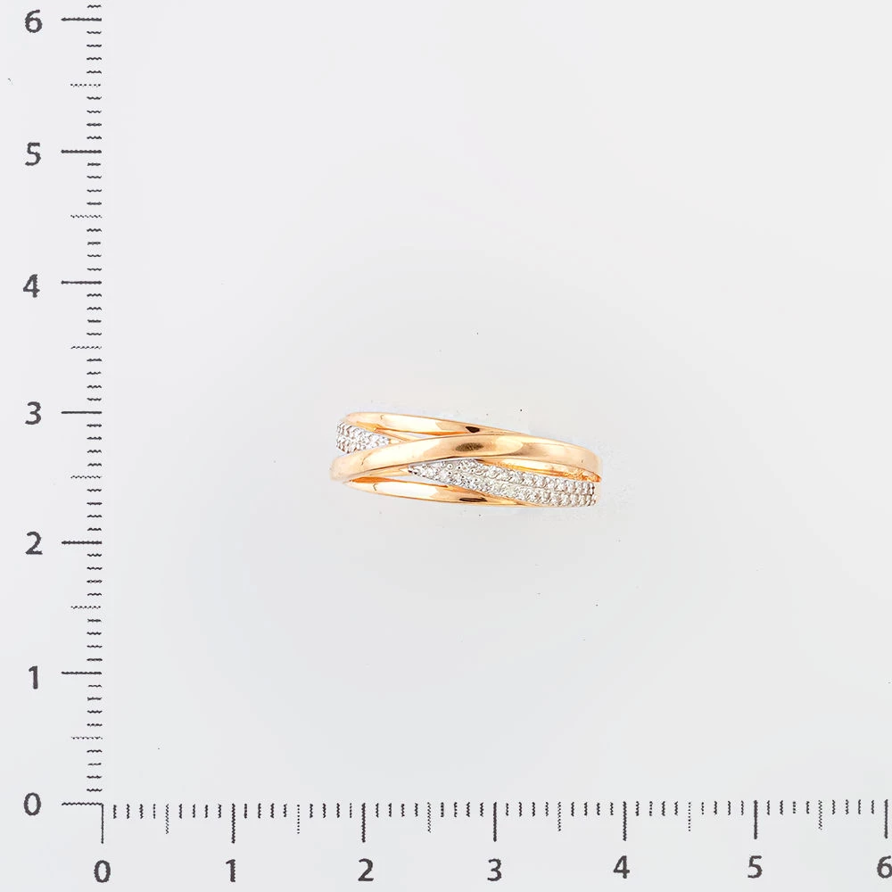 Кольцо с бриллиантом из красного золота 585 пробы