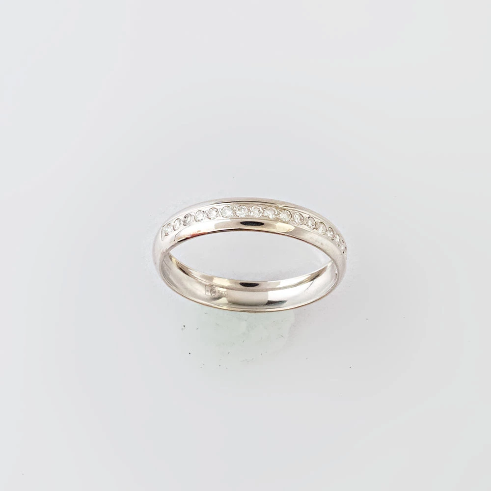 Кольцо с бриллиантом из белого золота 585 пробы