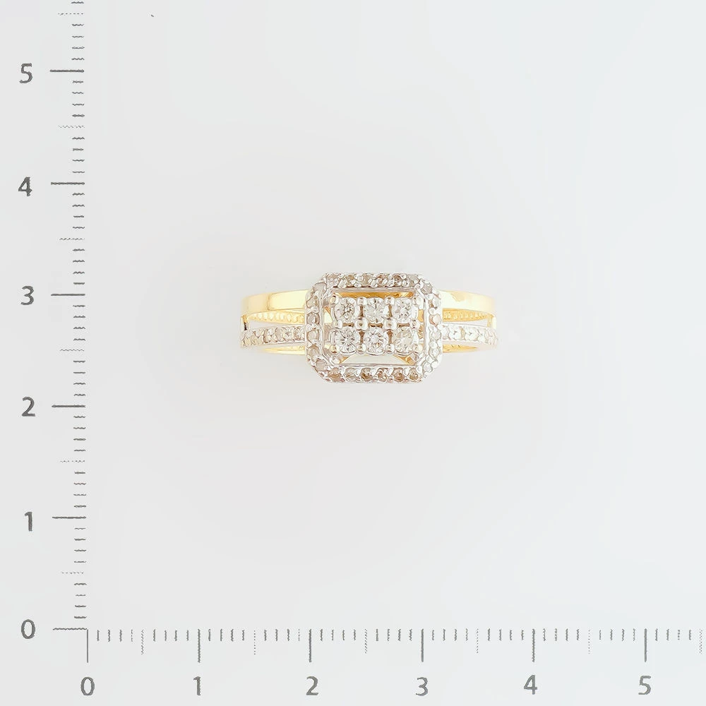 Кольцо с бриллиантом из желтого золота 585 пробы