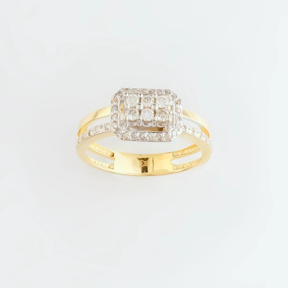 Кольцо с бриллиантом из желтого золота 585 пробы