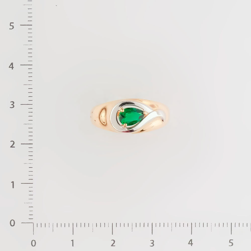 Кольцо с ситаллом из красного золота 585 пробы