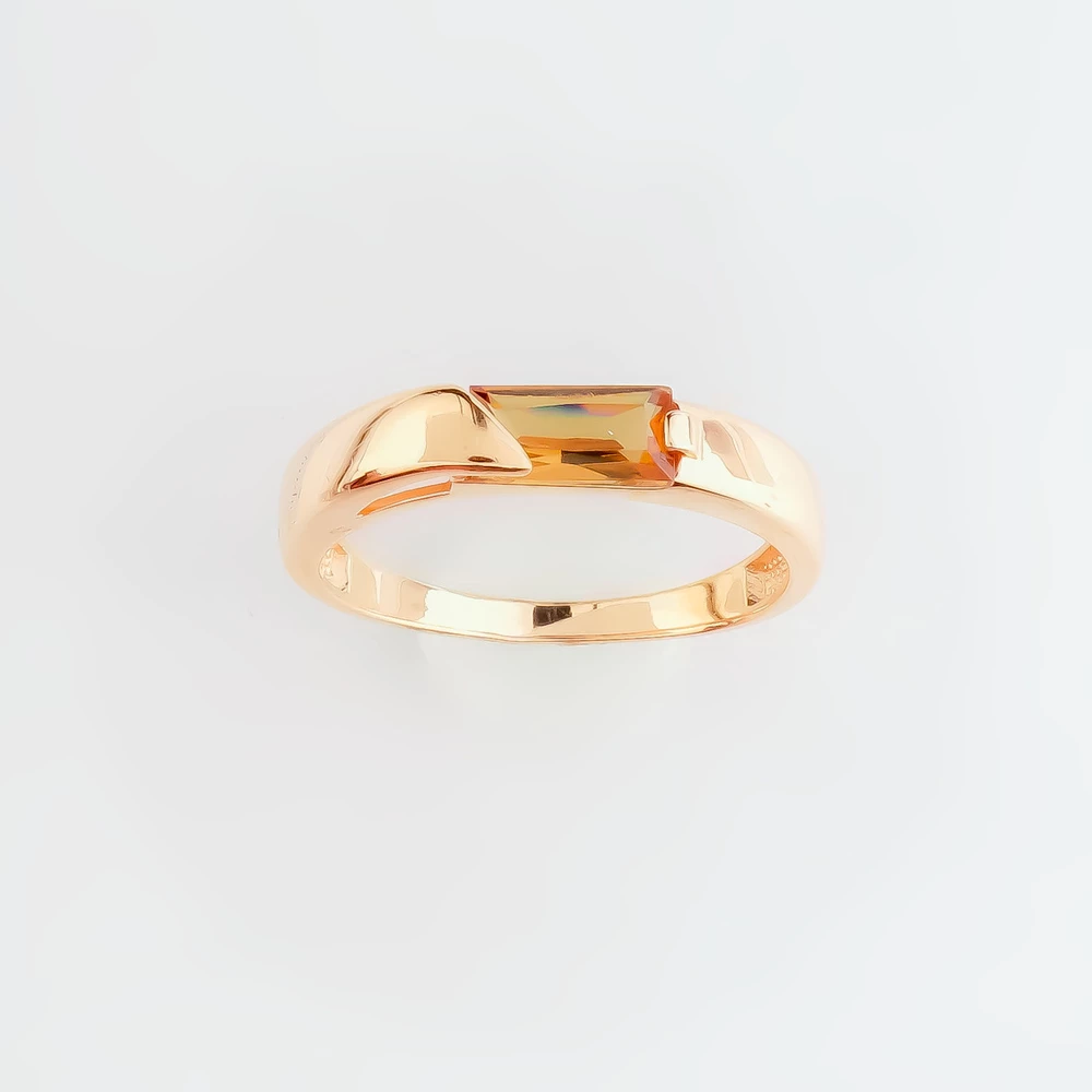 Кольцо с хризолитом из красного золота 585 пробы