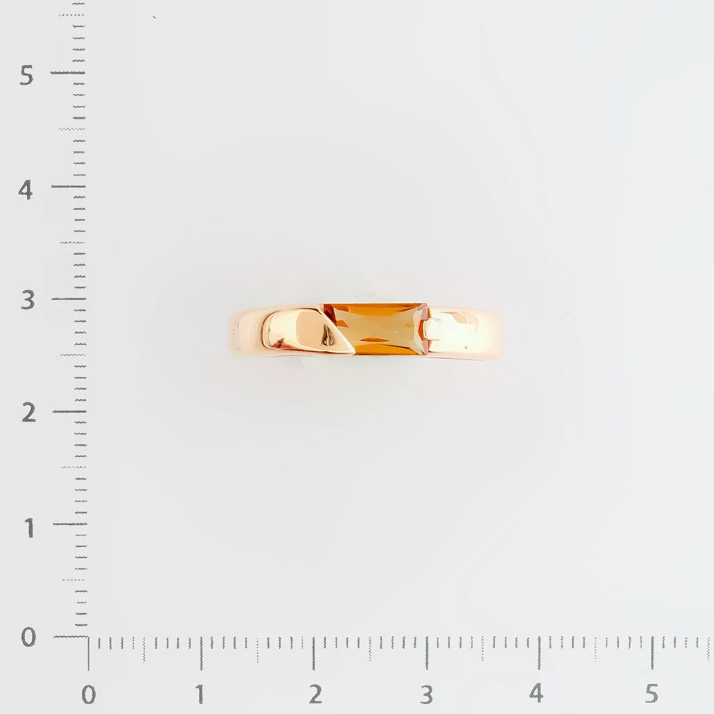 Кольцо с хризолитом из красного золота 585 пробы