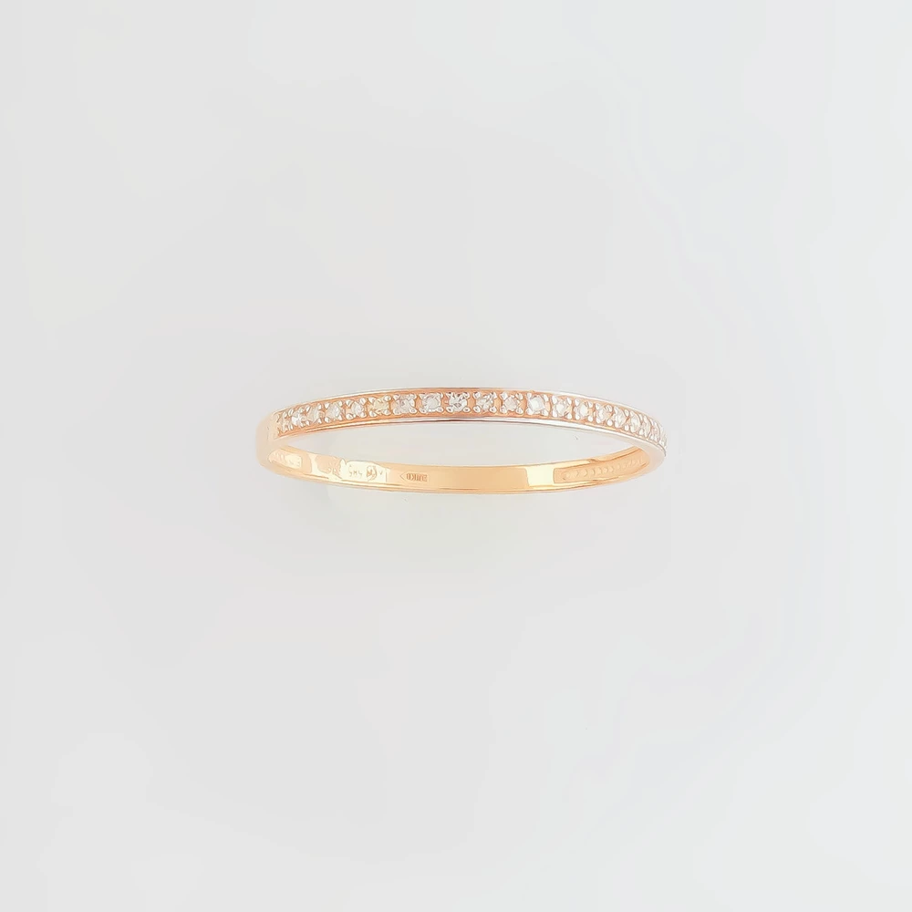 Кольцо с бриллиантом из красного золота 585 пробы