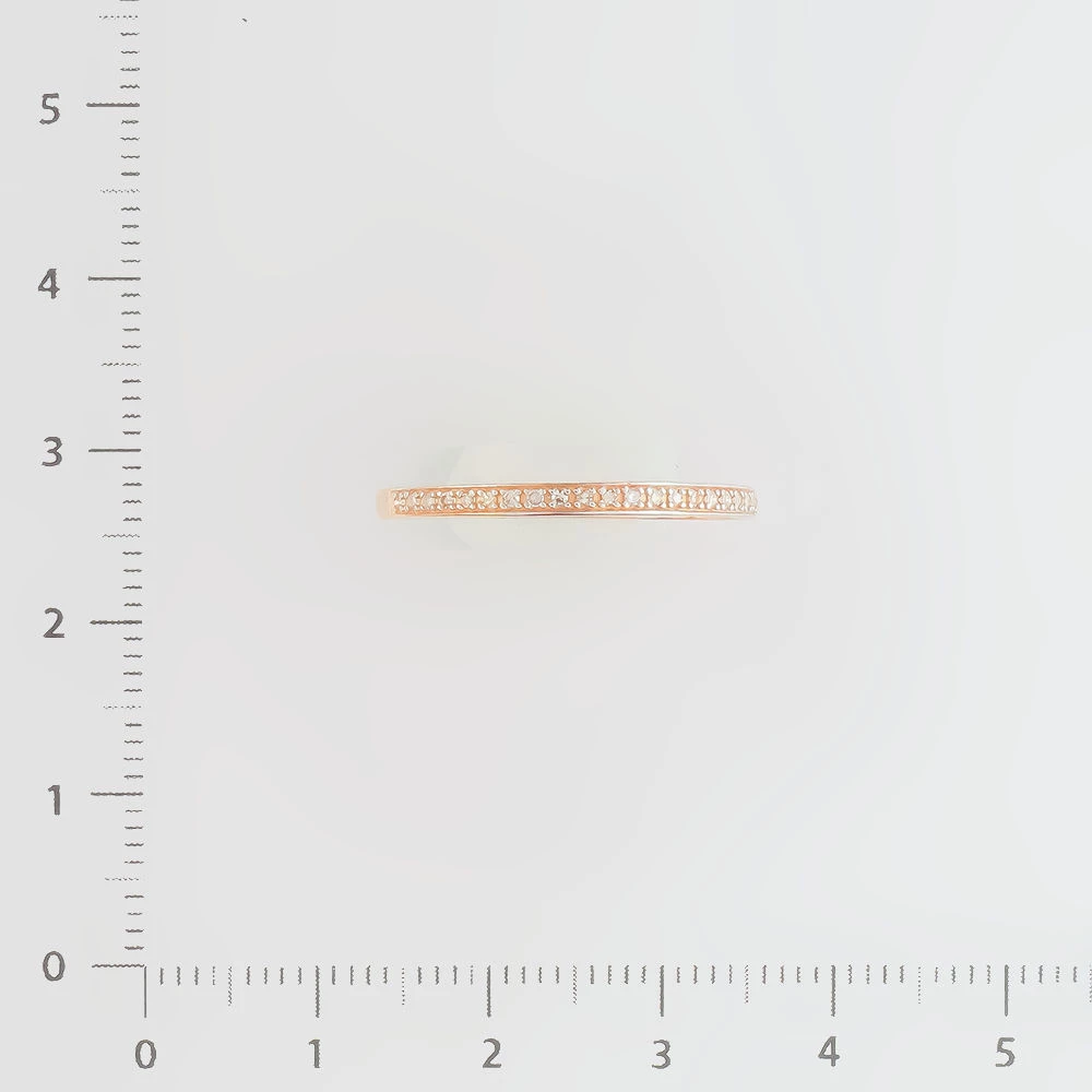 Кольцо с бриллиантом из красного золота 585 пробы