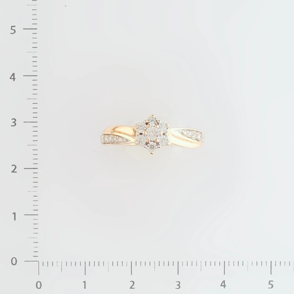 Кольцо с бриллиантом из красного золота 585 пробы