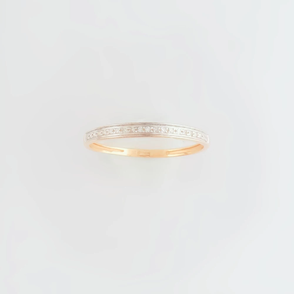 Кольцо с бриллиантом из красного золота 585 пробы