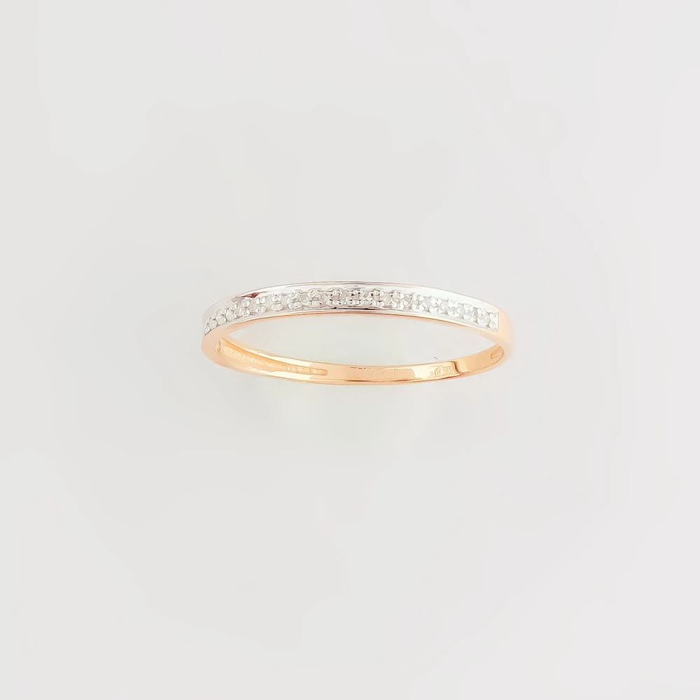 Кольцо с бриллиантом из красного золота 585 пробы