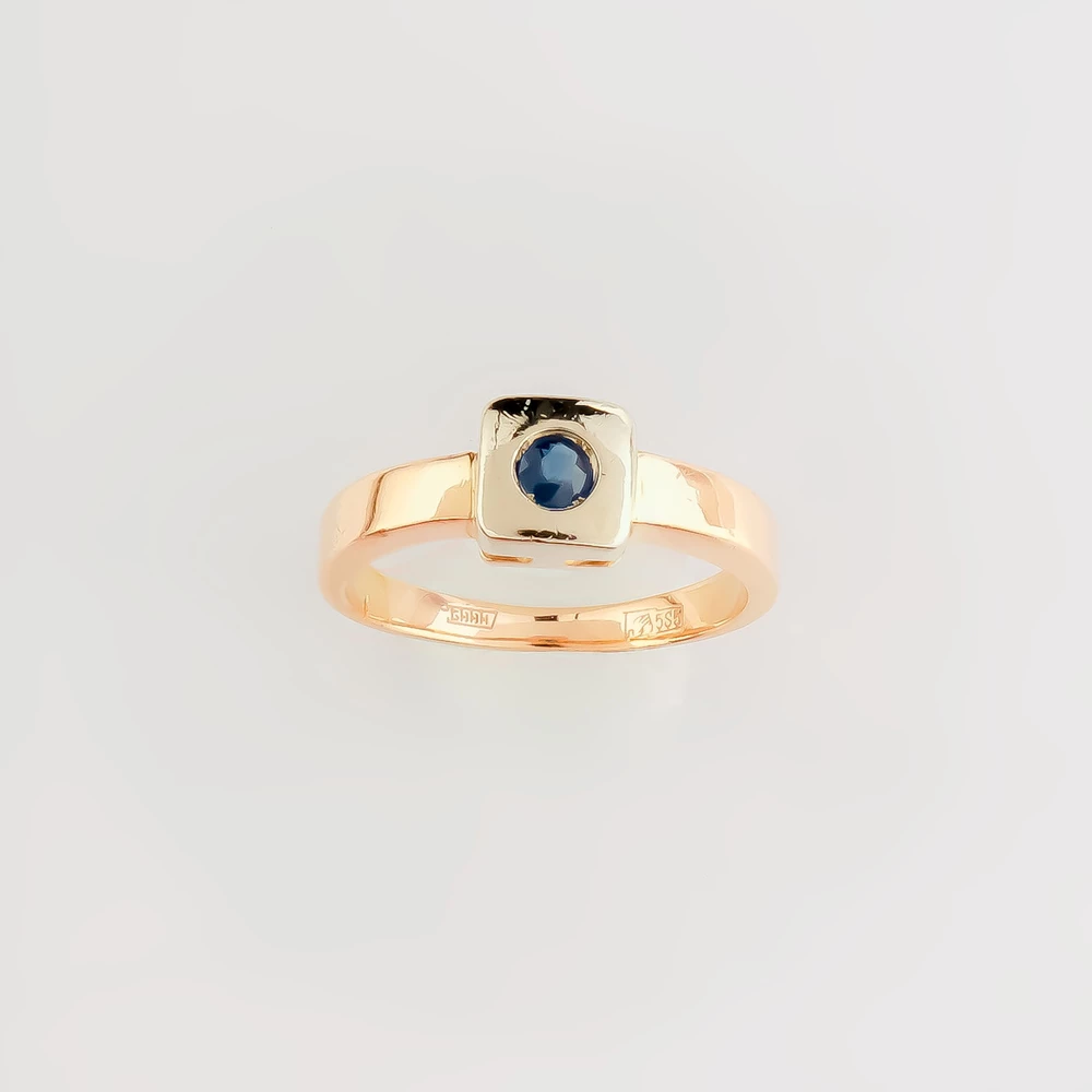 Кольцо с сапфиром из красного золота 585 пробы Кольцо с сапфиром из красного золота 585 пробы