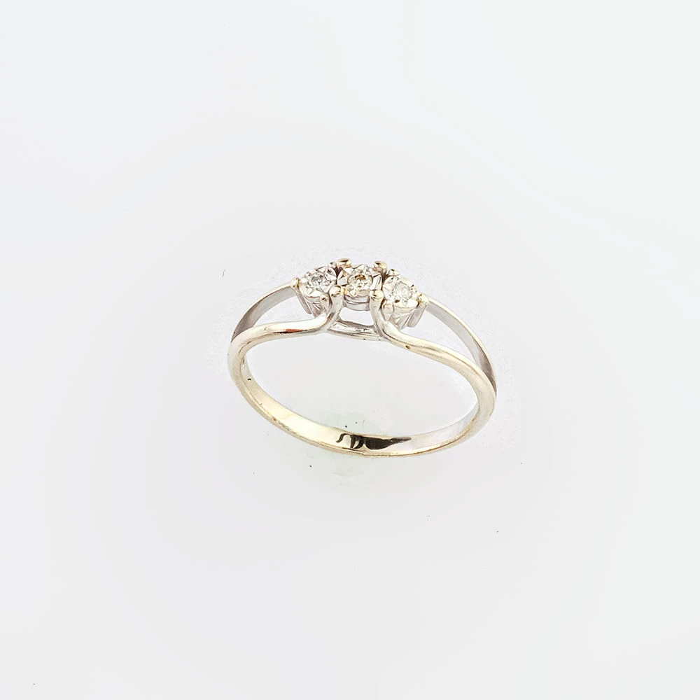 Кольцо с бриллиантом из белого золота 585 пробы