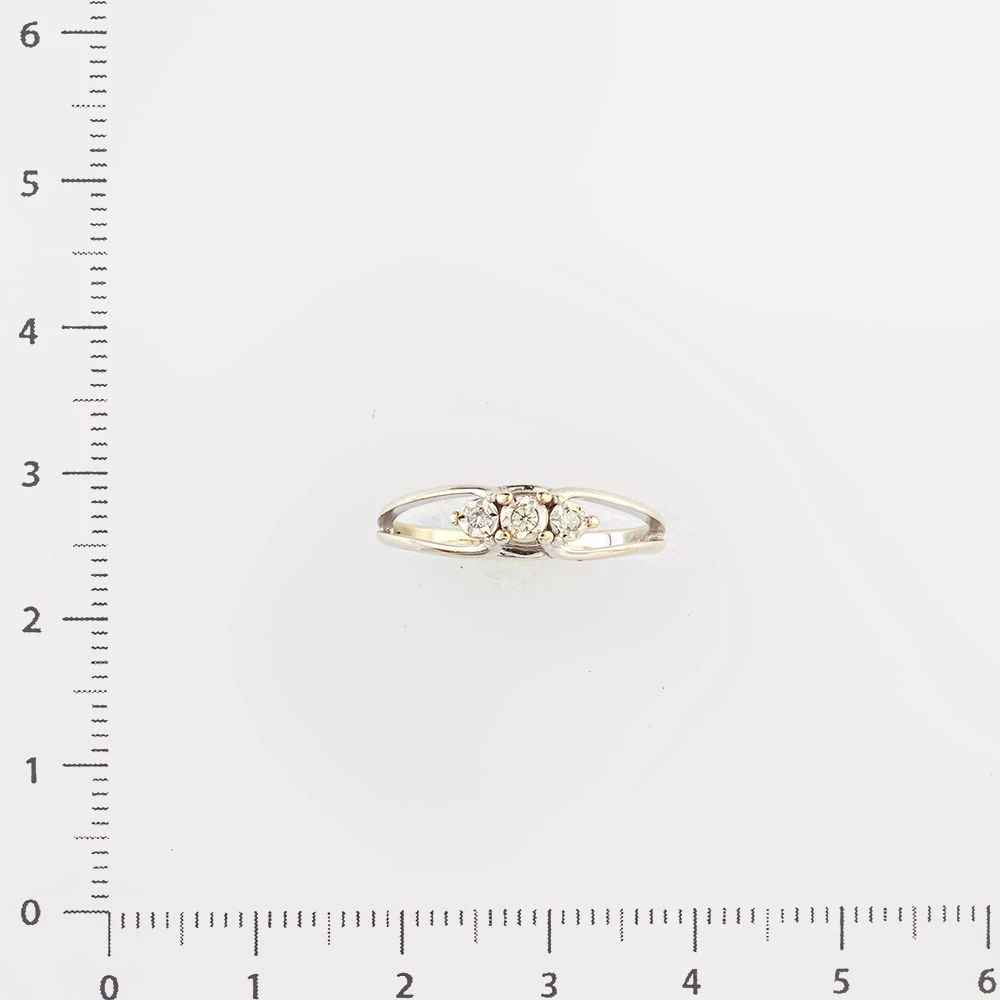 Кольцо с бриллиантом из белого золота 585 пробы