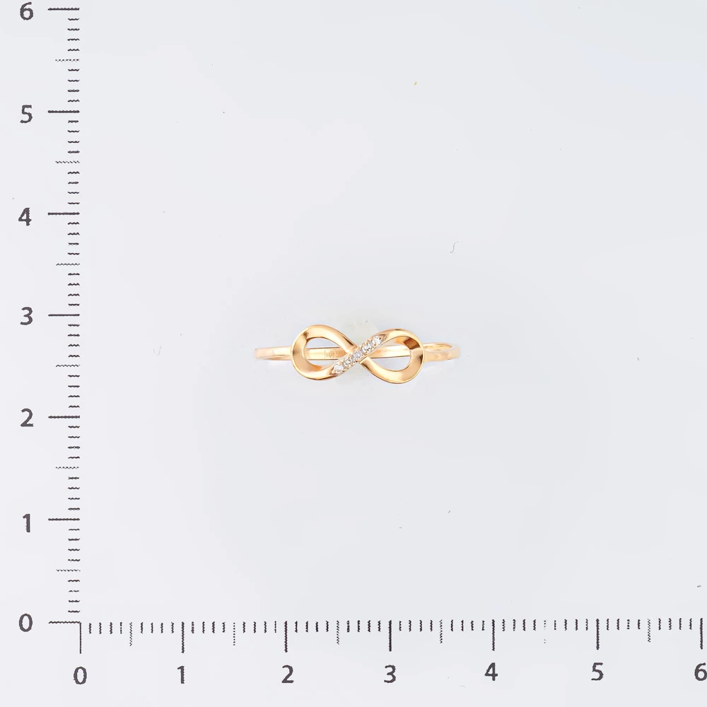 Кольцо с бриллиантом из красного золота 585 пробы