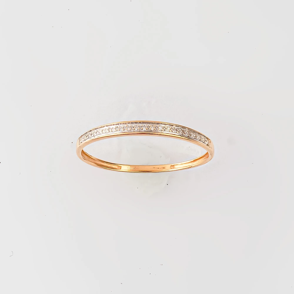 Кольцо с бриллиантом из красного золота 585 пробы