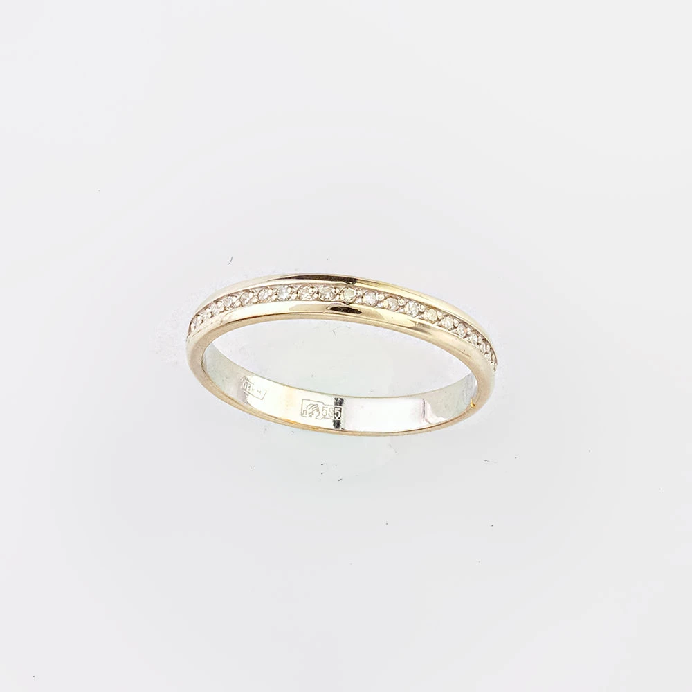 Кольцо с бриллиантом из белого золота 585 пробы