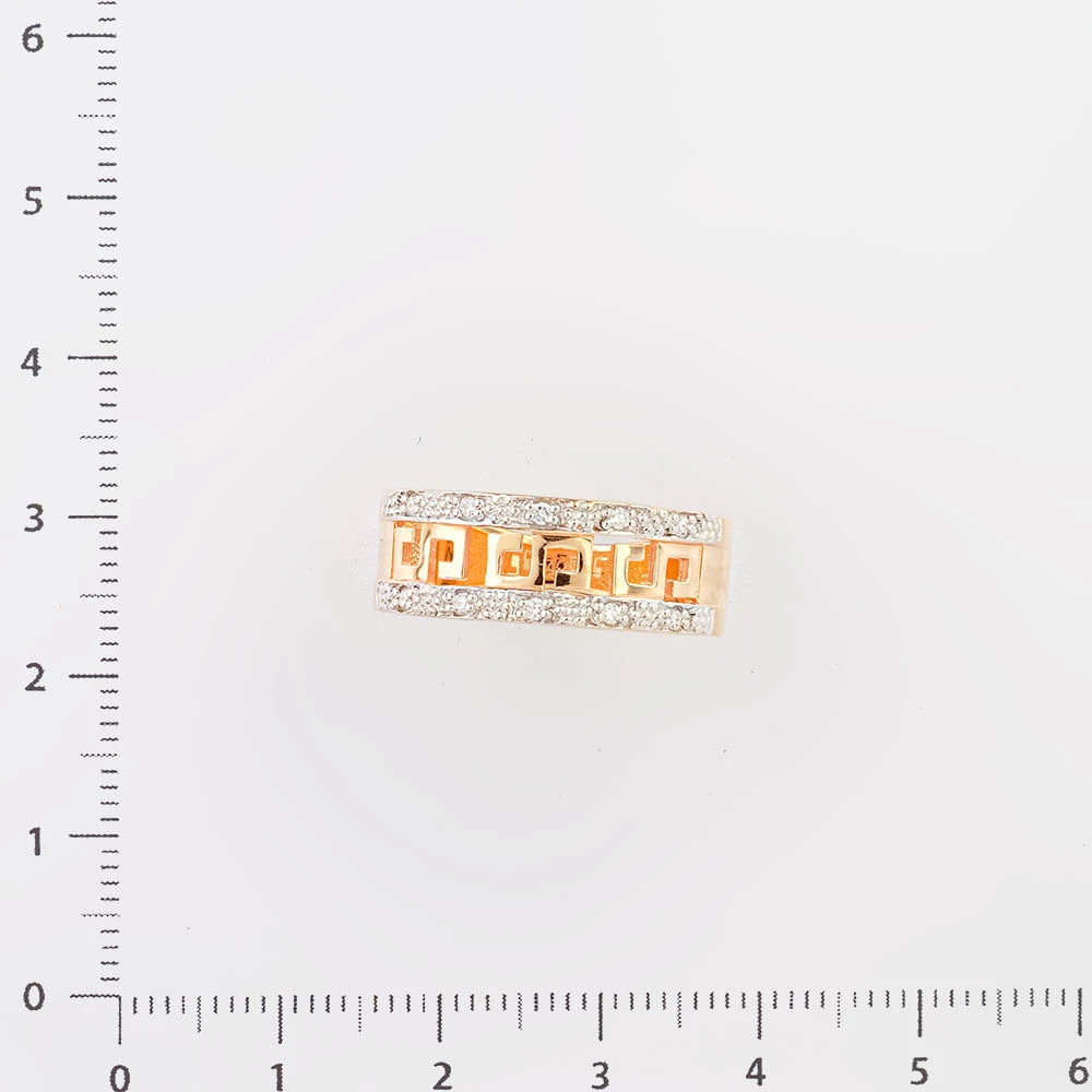 Кольцо с бриллиантом из красного золота 585 пробы