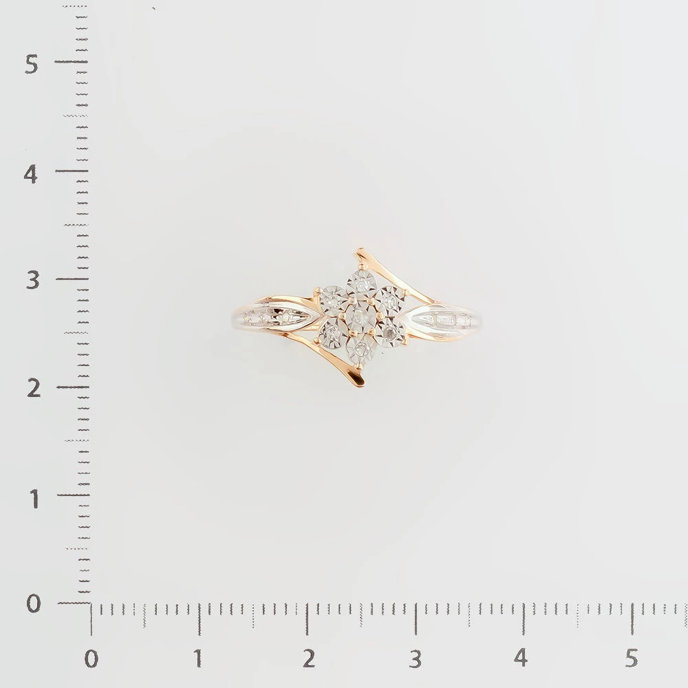 Кольцо с бриллиантом из красного золота 585 пробы