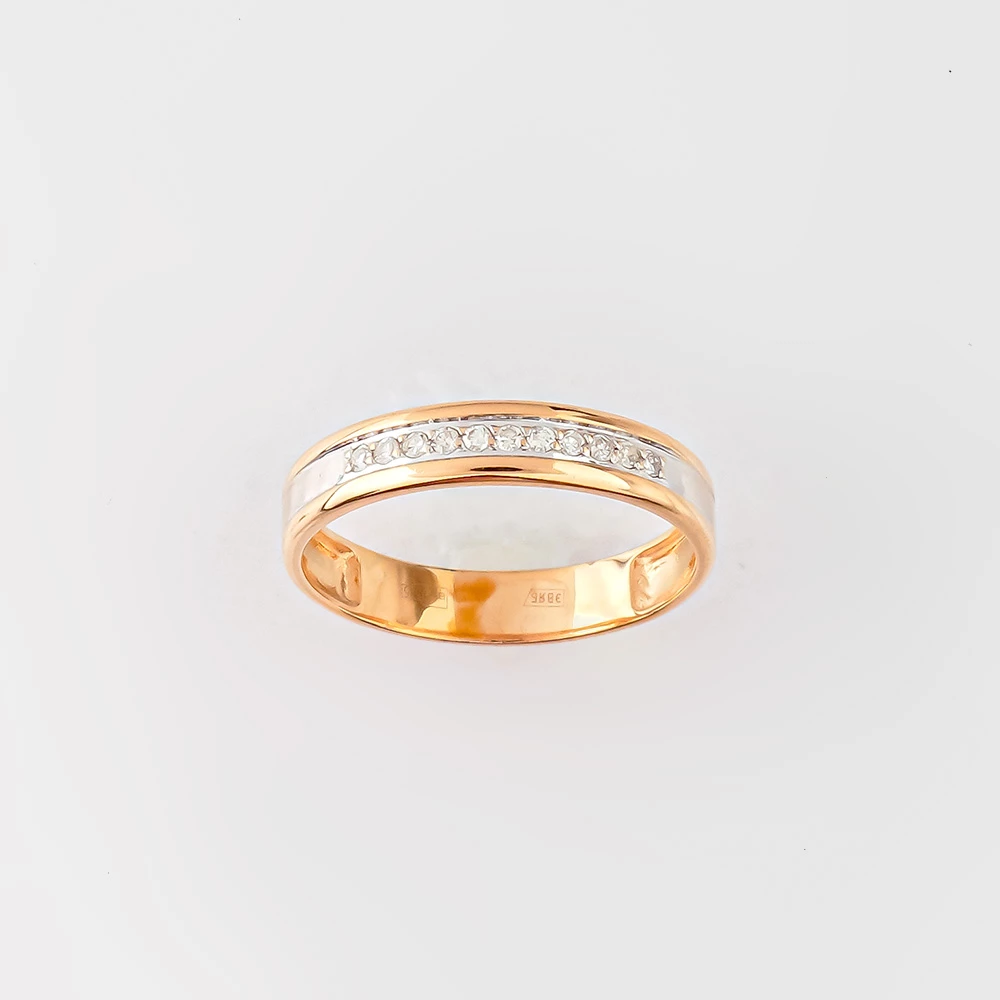 Кольцо с бриллиантом из красного золота 585 пробы