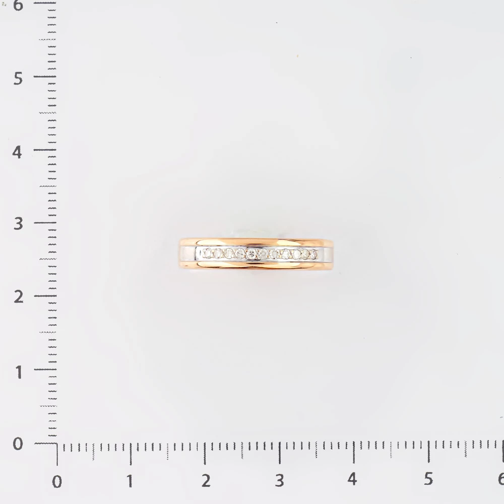 Кольцо с бриллиантом из красного золота 585 пробы