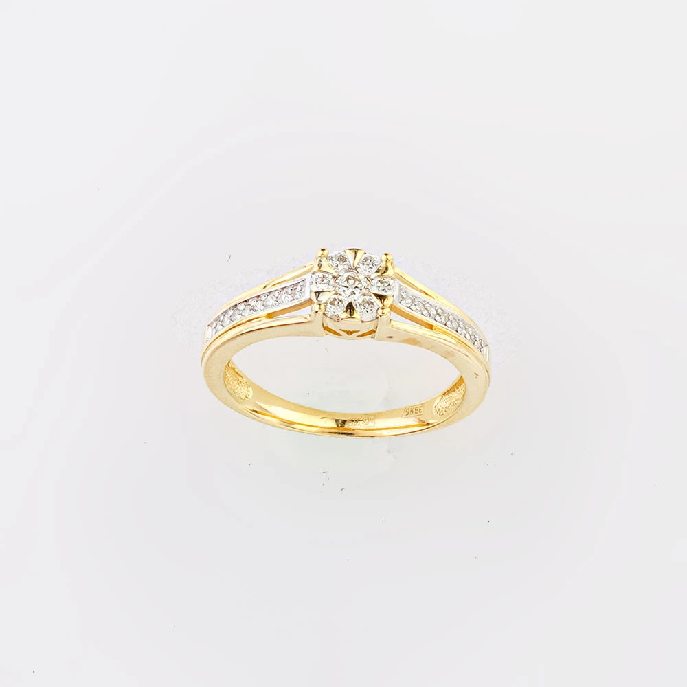 Кольцо с бриллиантом из желтого золота 585 пробы