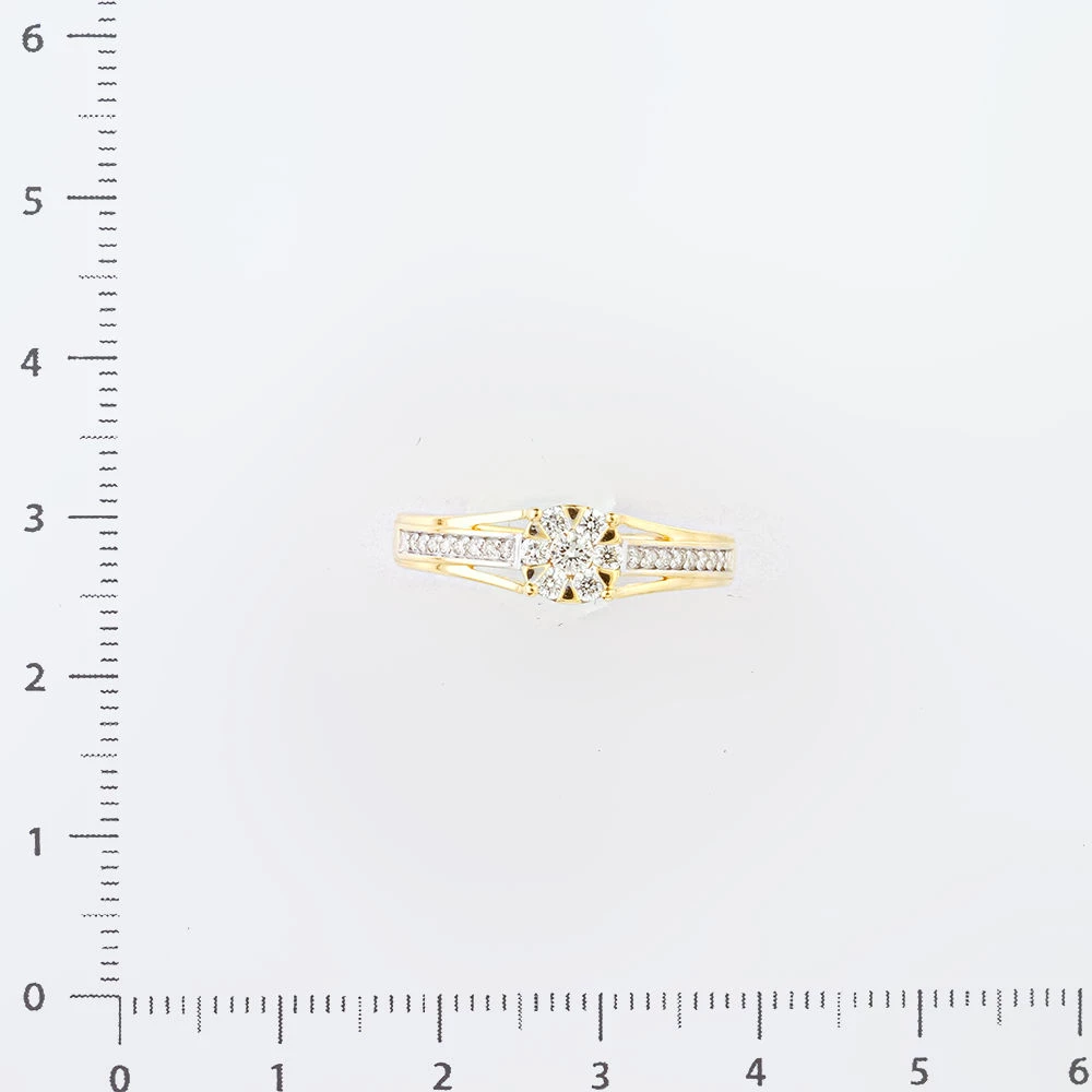 Кольцо с бриллиантом из желтого золота 585 пробы