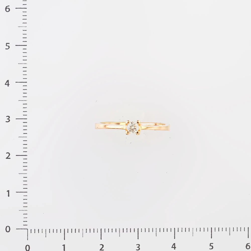 Кольцо с бриллиантом из красного золота 585 пробы Кольцо с бриллиантом из красного золота 585 пробы