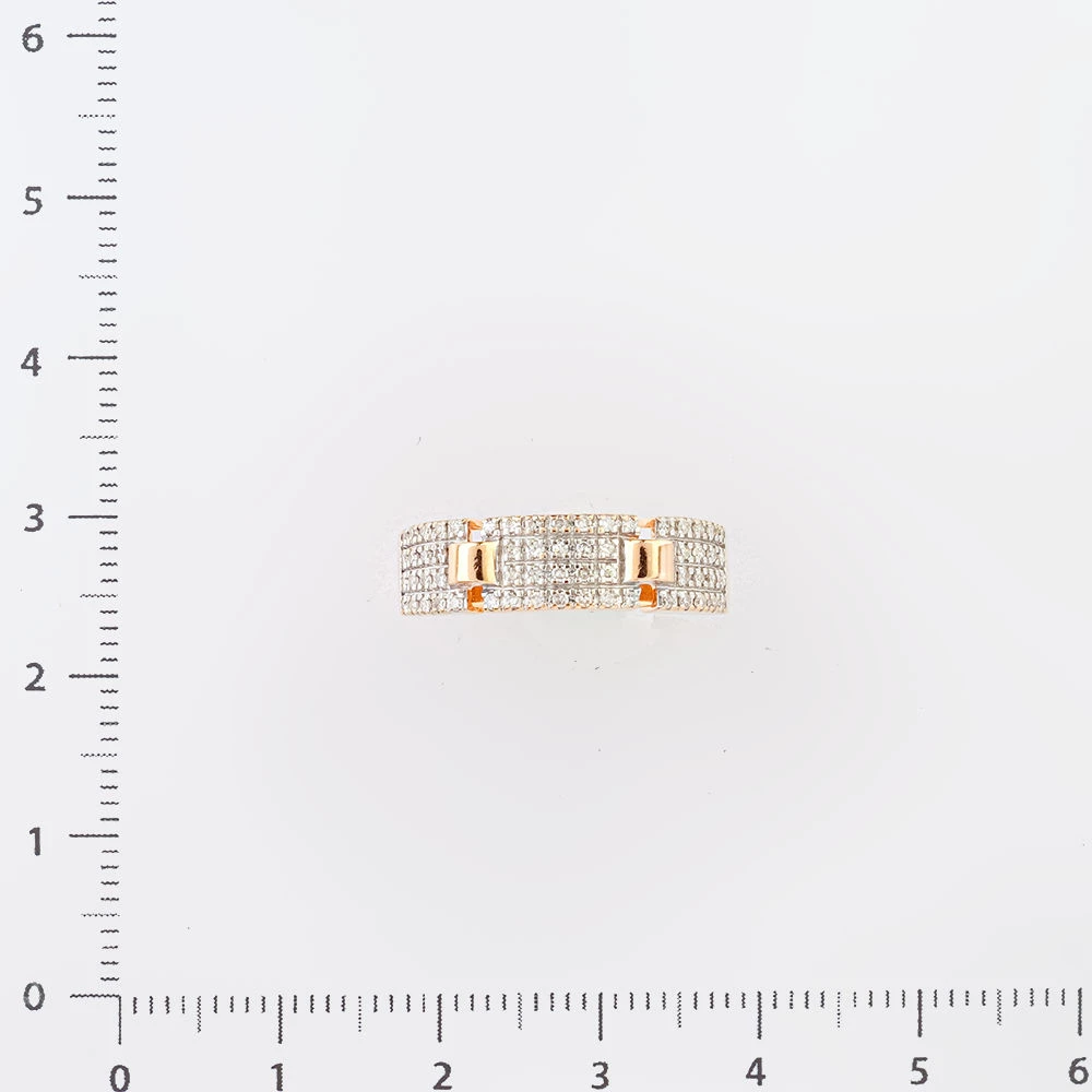 Кольцо с бриллиантом из красного золота 585 пробы