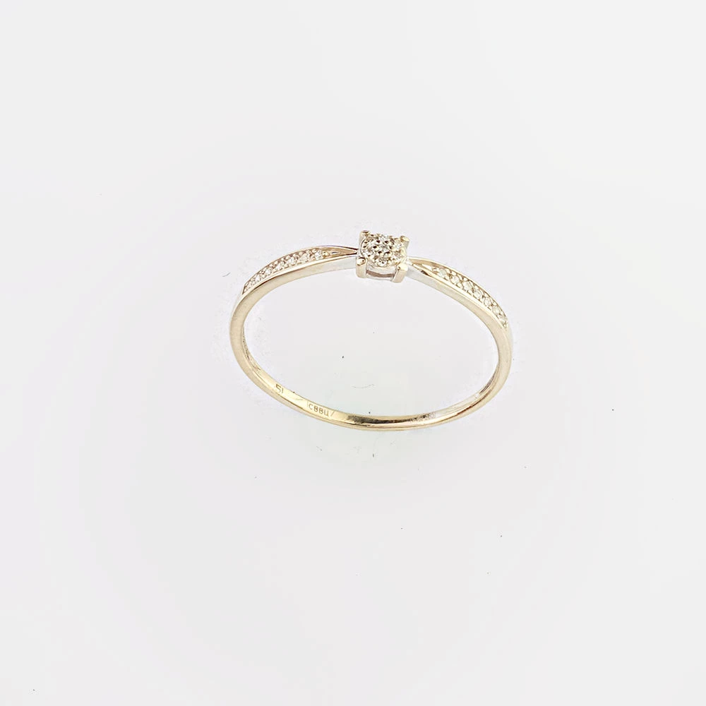 Кольцо с бриллиантом из белого золота 585 пробы