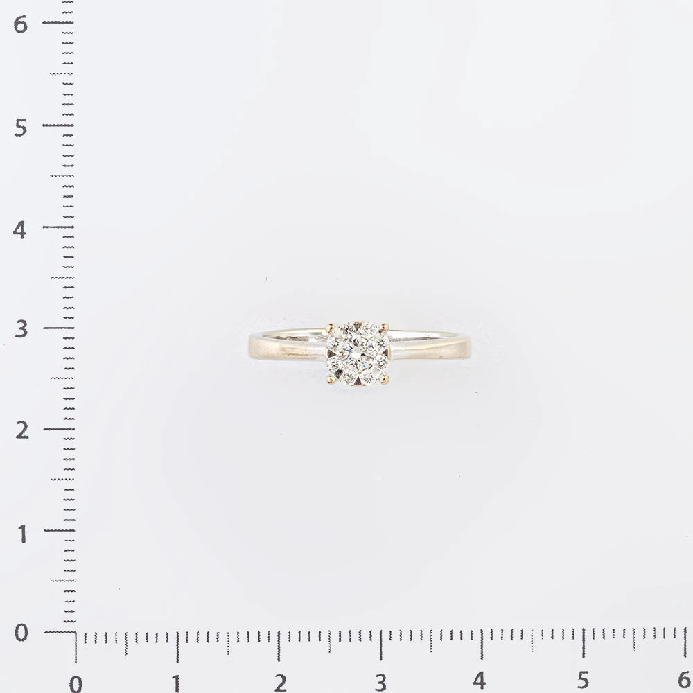 Кольцо с бриллиантом из белого золота 585 пробы