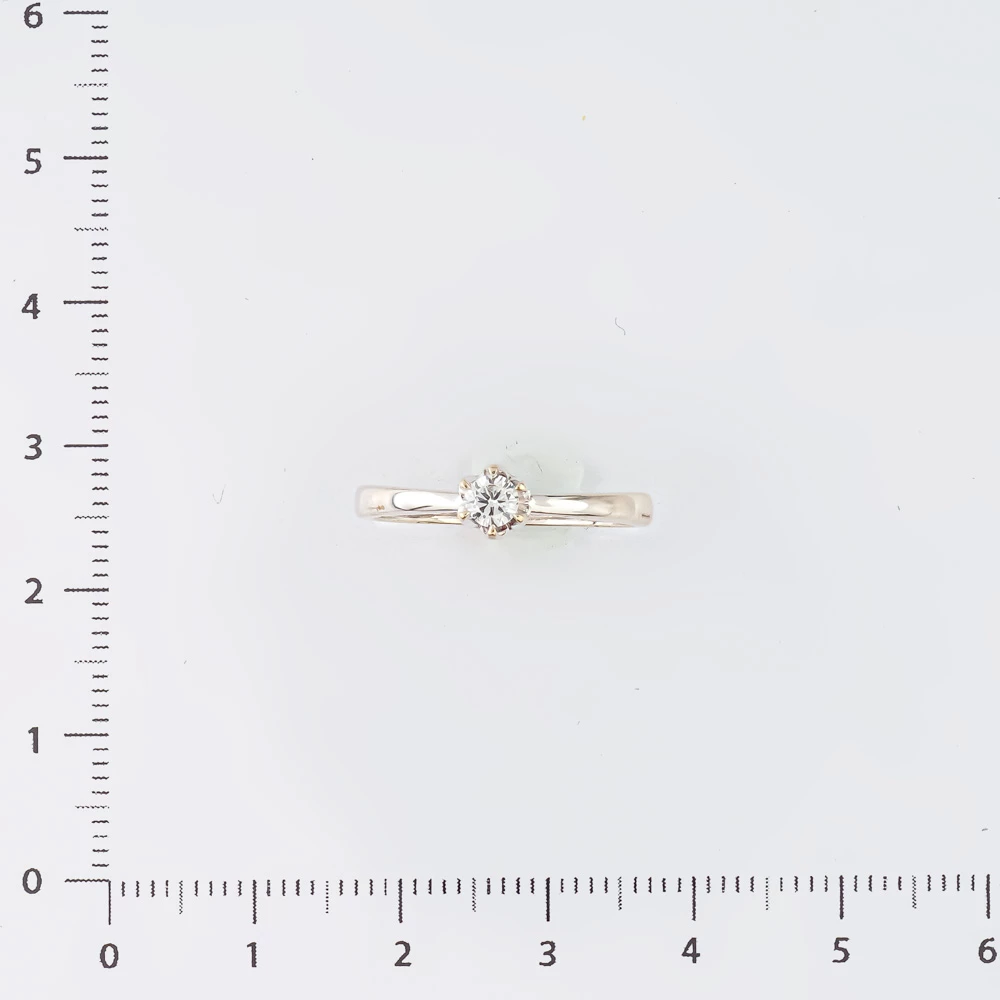 Кольцо с бриллиантом из белого золота 585 пробы