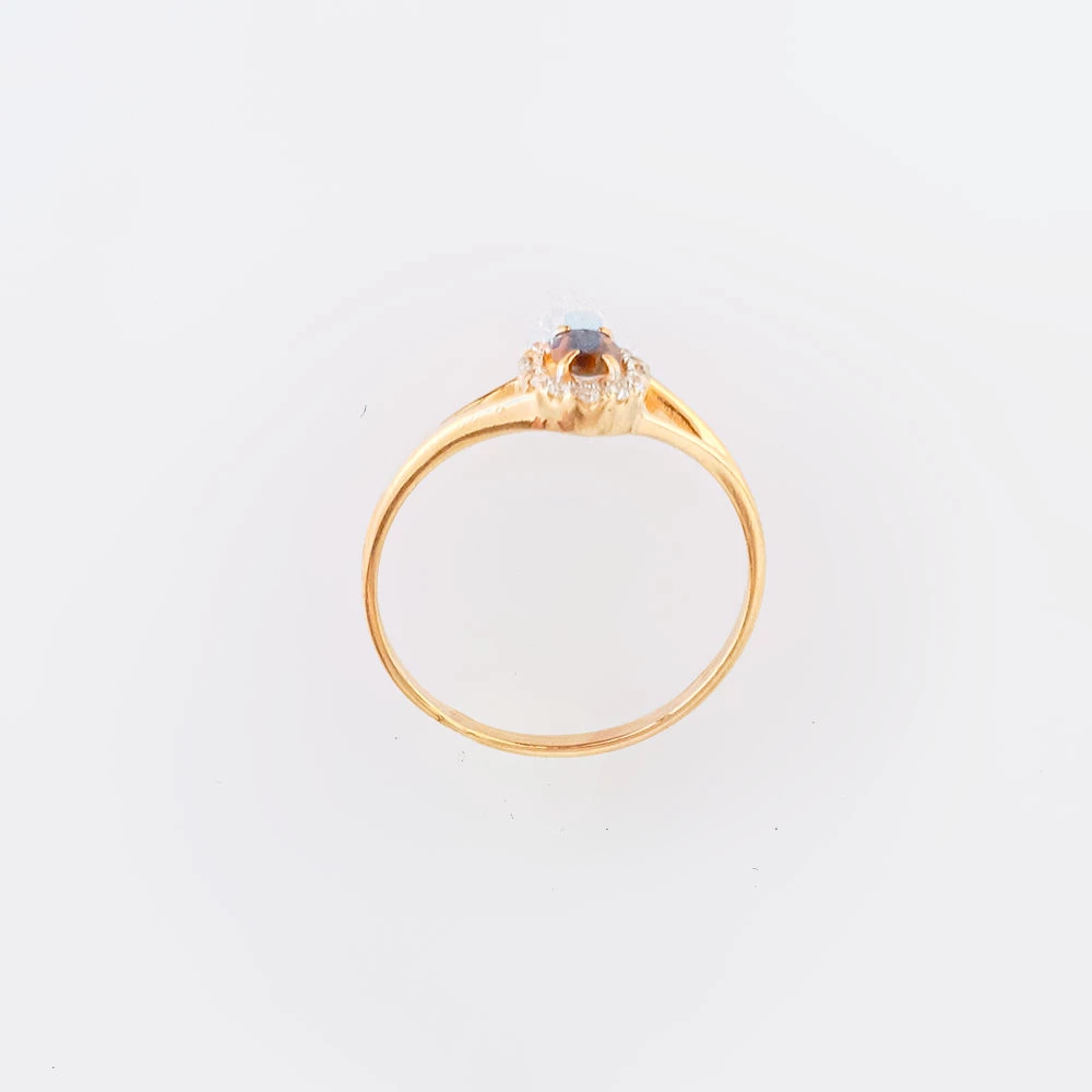 Кольцо с сапфиром из красного золота 585 пробы