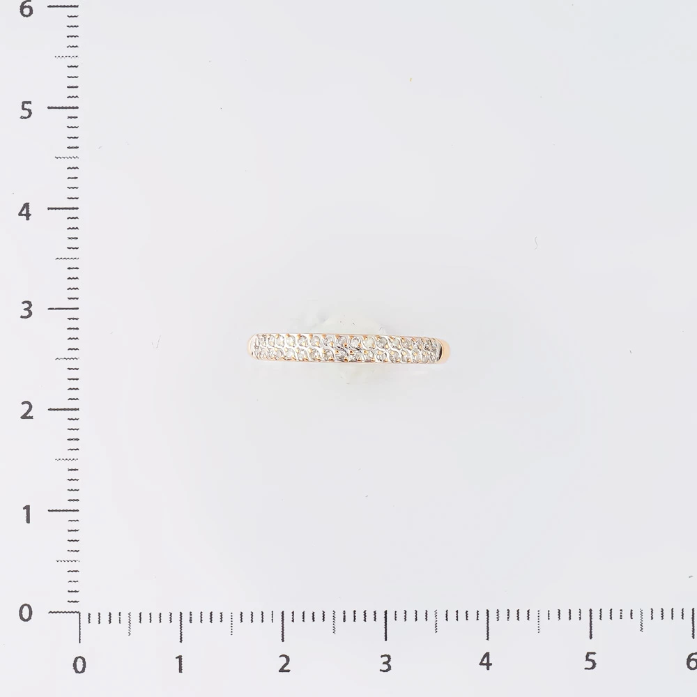 Кольцо с бриллиантом из красного золота 585 пробы