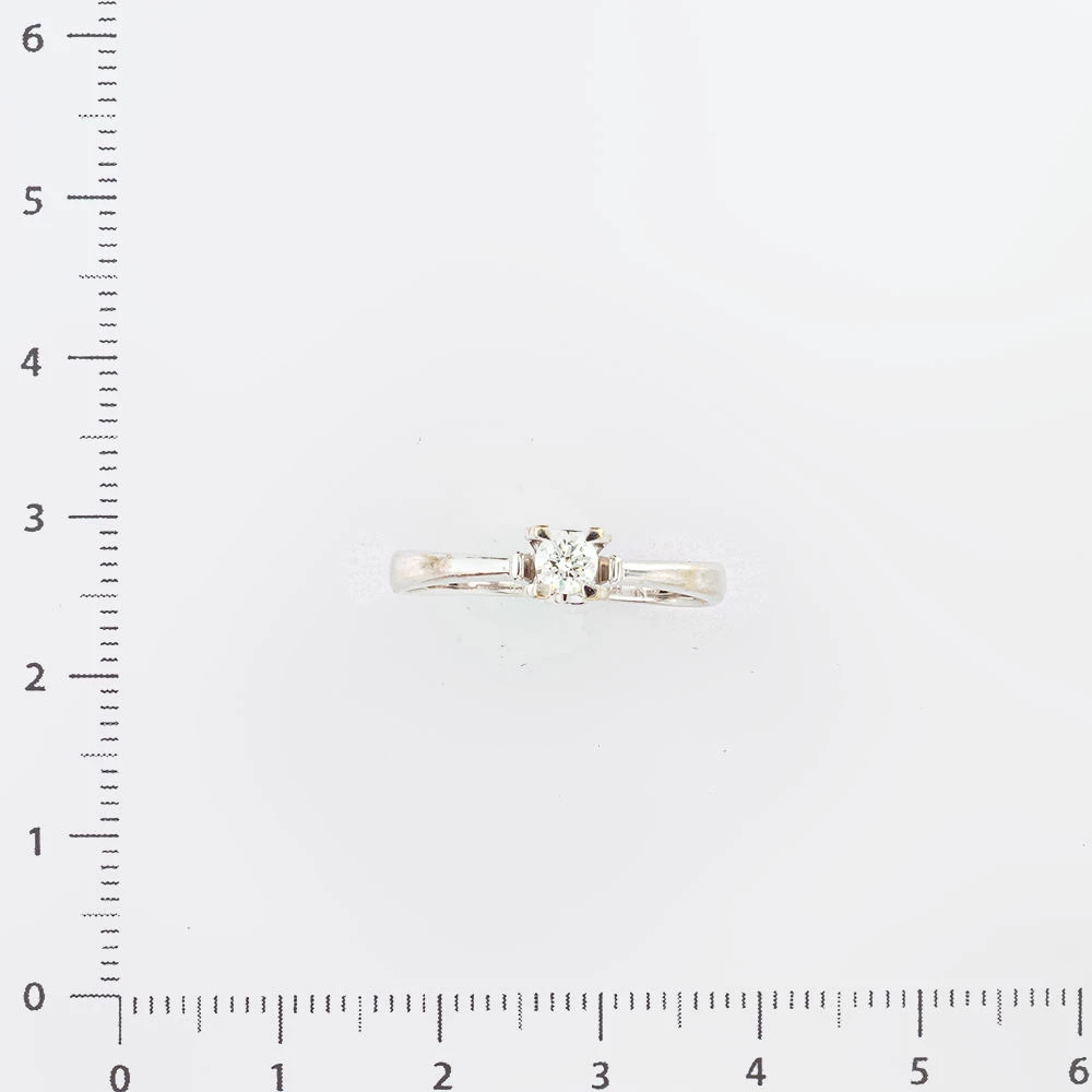 Кольцо с бриллиантом из белого золота 585 пробы