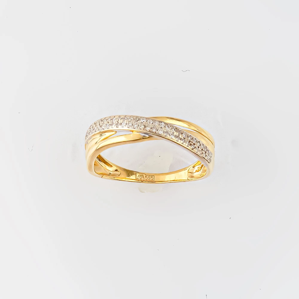 Кольцо с бриллиантом из желтого золота 585 пробы