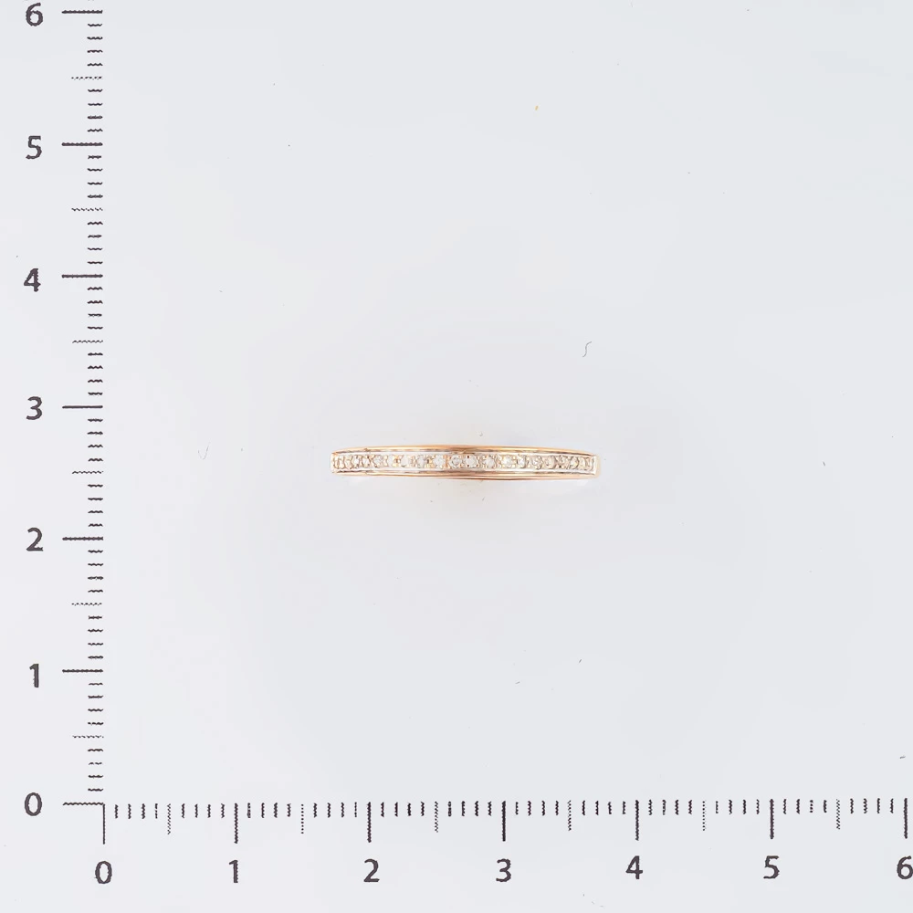 Кольцо с бриллиантом из красного золота 585 пробы