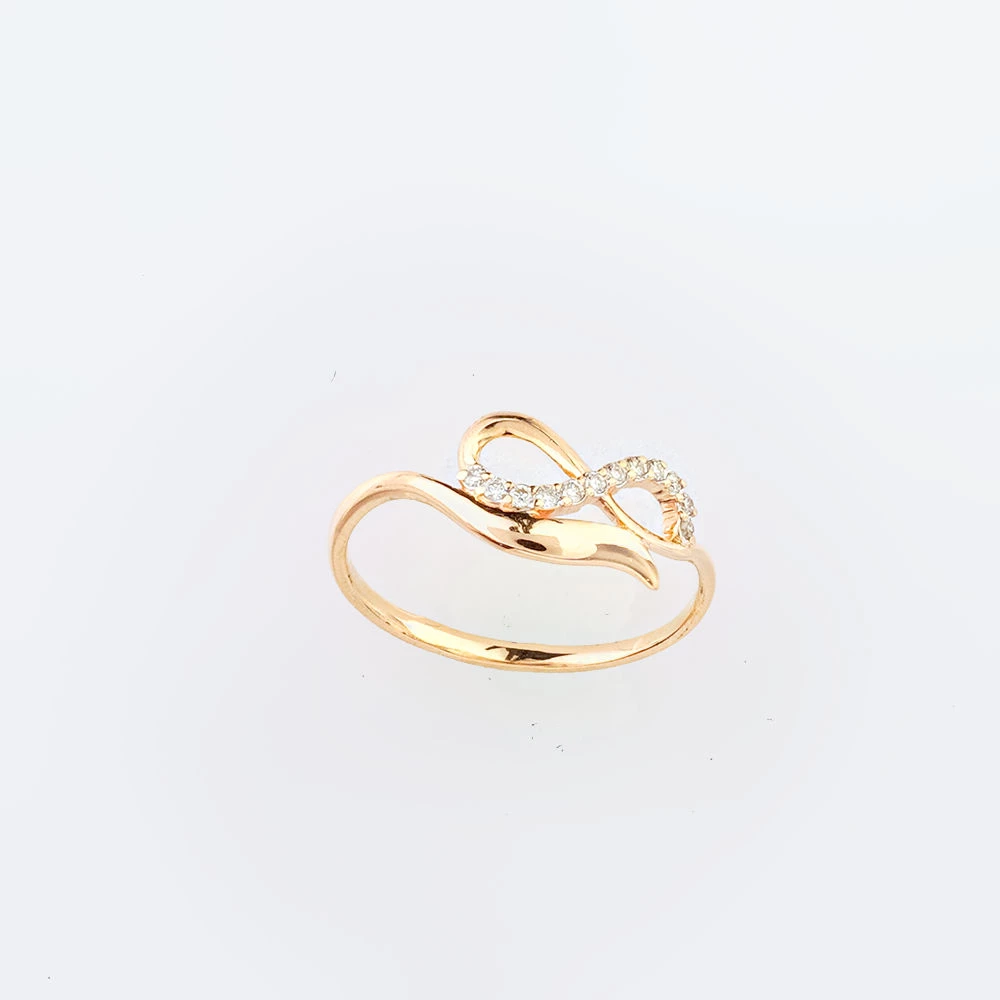 Кольцо с бриллиантом из красного золота 585 пробы