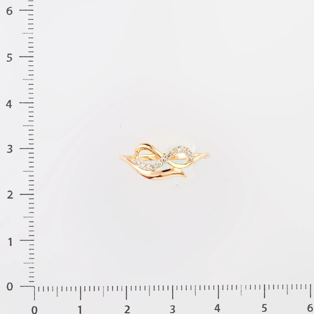 Кольцо с бриллиантом из красного золота 585 пробы