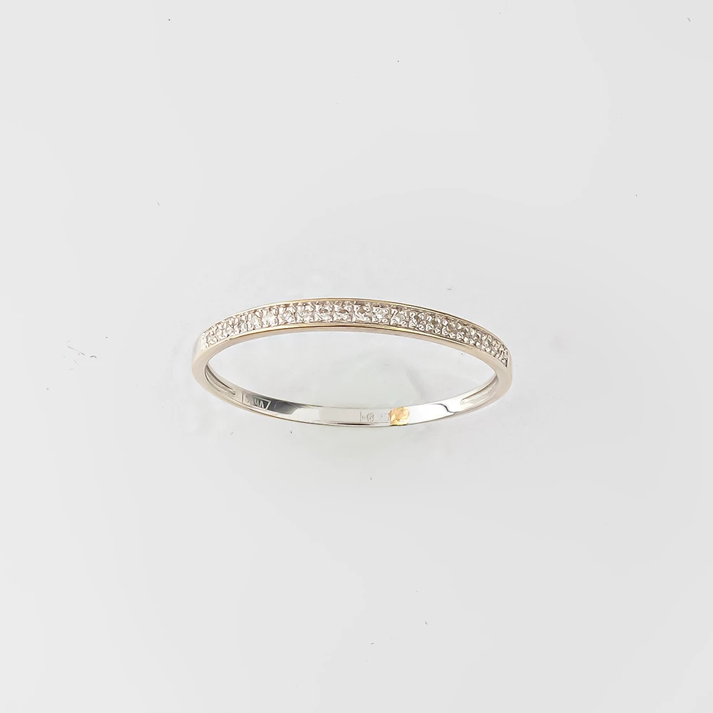 Кольцо с бриллиантом из белого золота 585 пробы