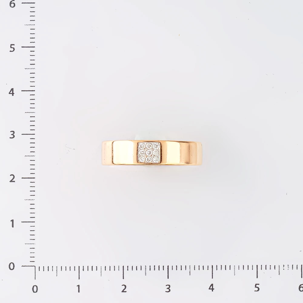 Кольцо с бриллиантом из красного золота 585 пробы