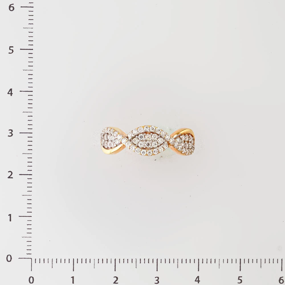 Кольцо с фианитом из красного золота 375 пробы