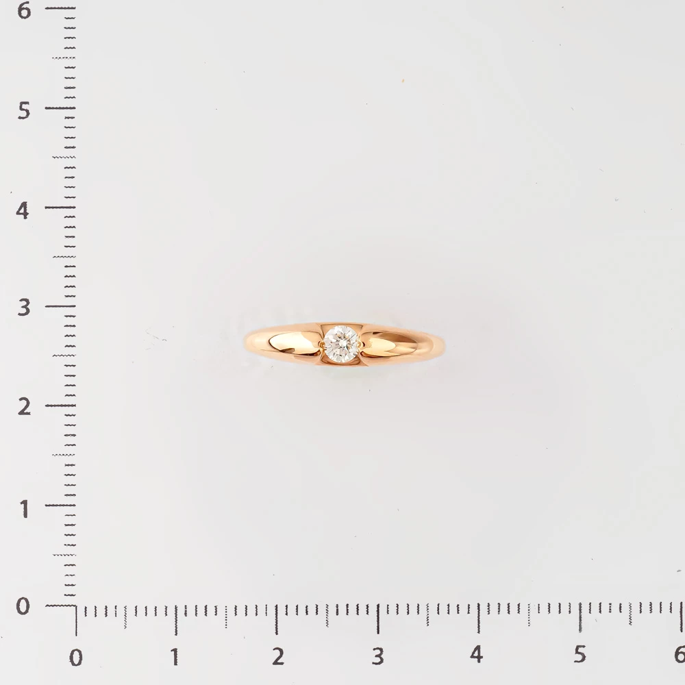 Кольцо с бриллиантом из красного золота 585 пробы