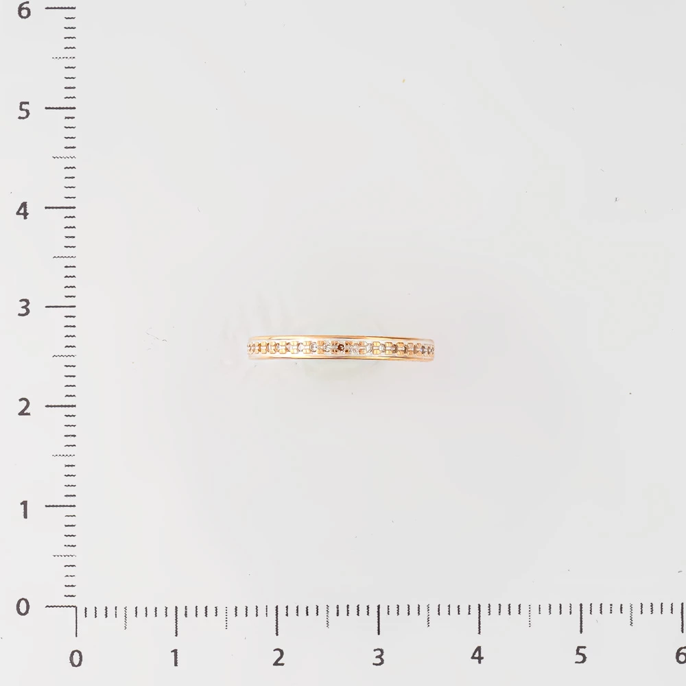 Кольцо с бриллиантом из красного золота 585 пробы