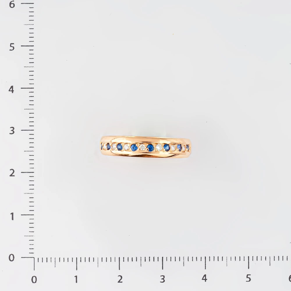 Кольцо с сапфиром из красного золота 585 пробы