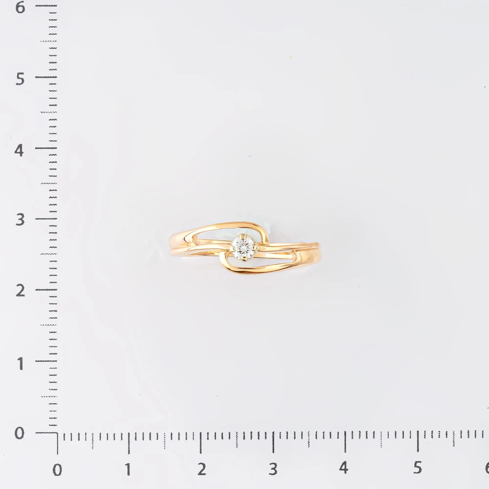 Кольцо с бриллиантом из белого золота 585 пробы