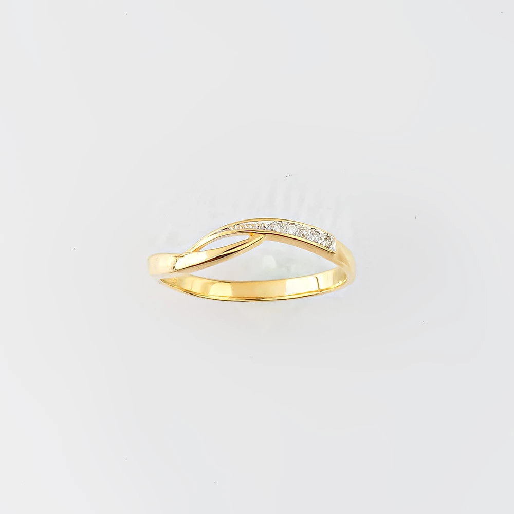 Кольцо с бриллиантом из желтого золота 585 пробы