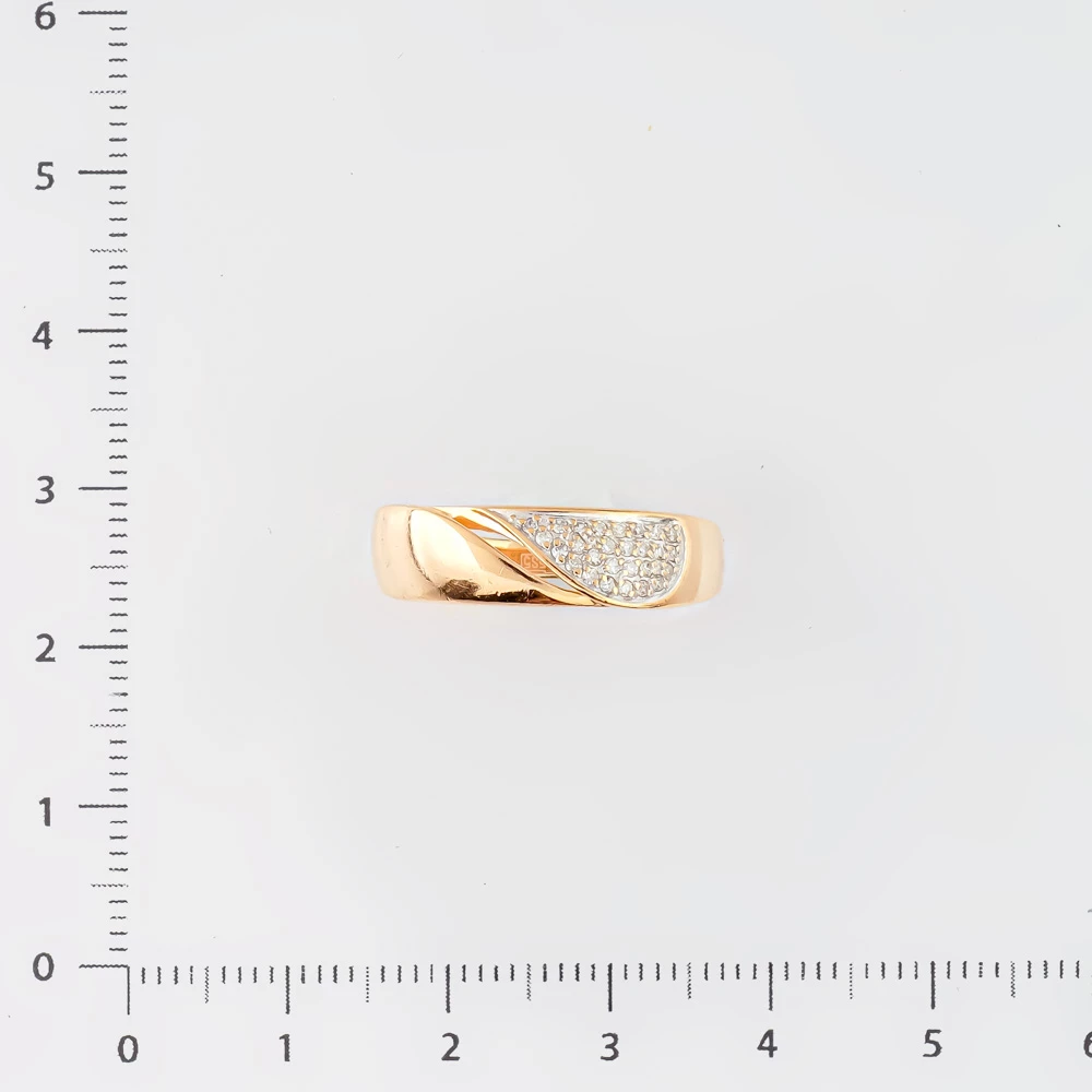 Кольцо с бриллиантом из красного золота 585 пробы