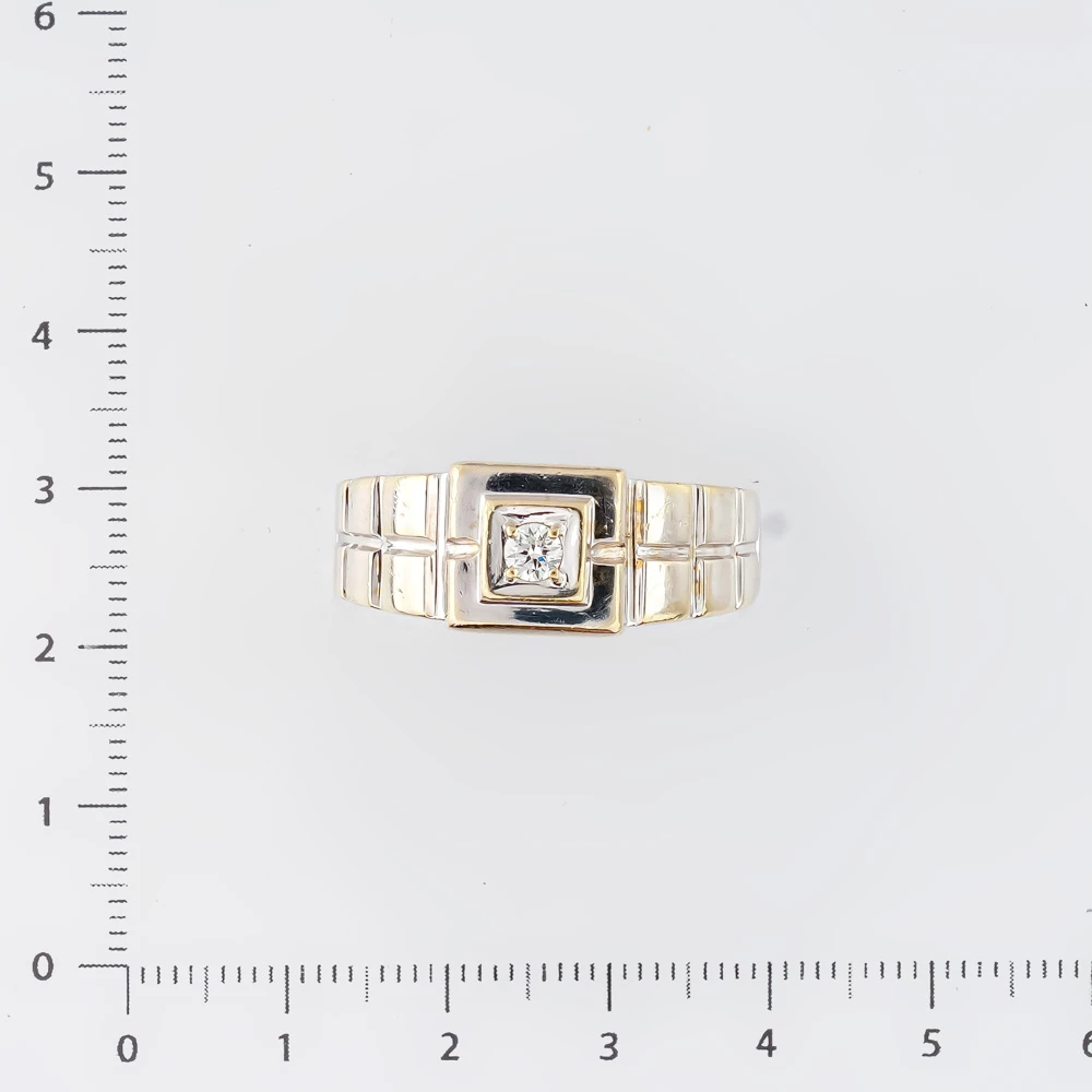 Кольцо с бриллиантом из белого золота 585 пробы