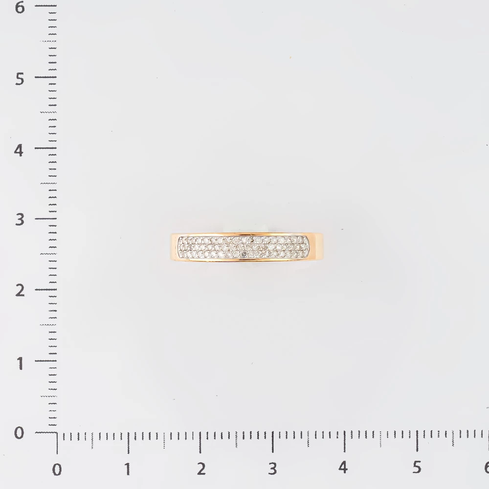 Кольцо с бриллиантом из красного золота 585 пробы