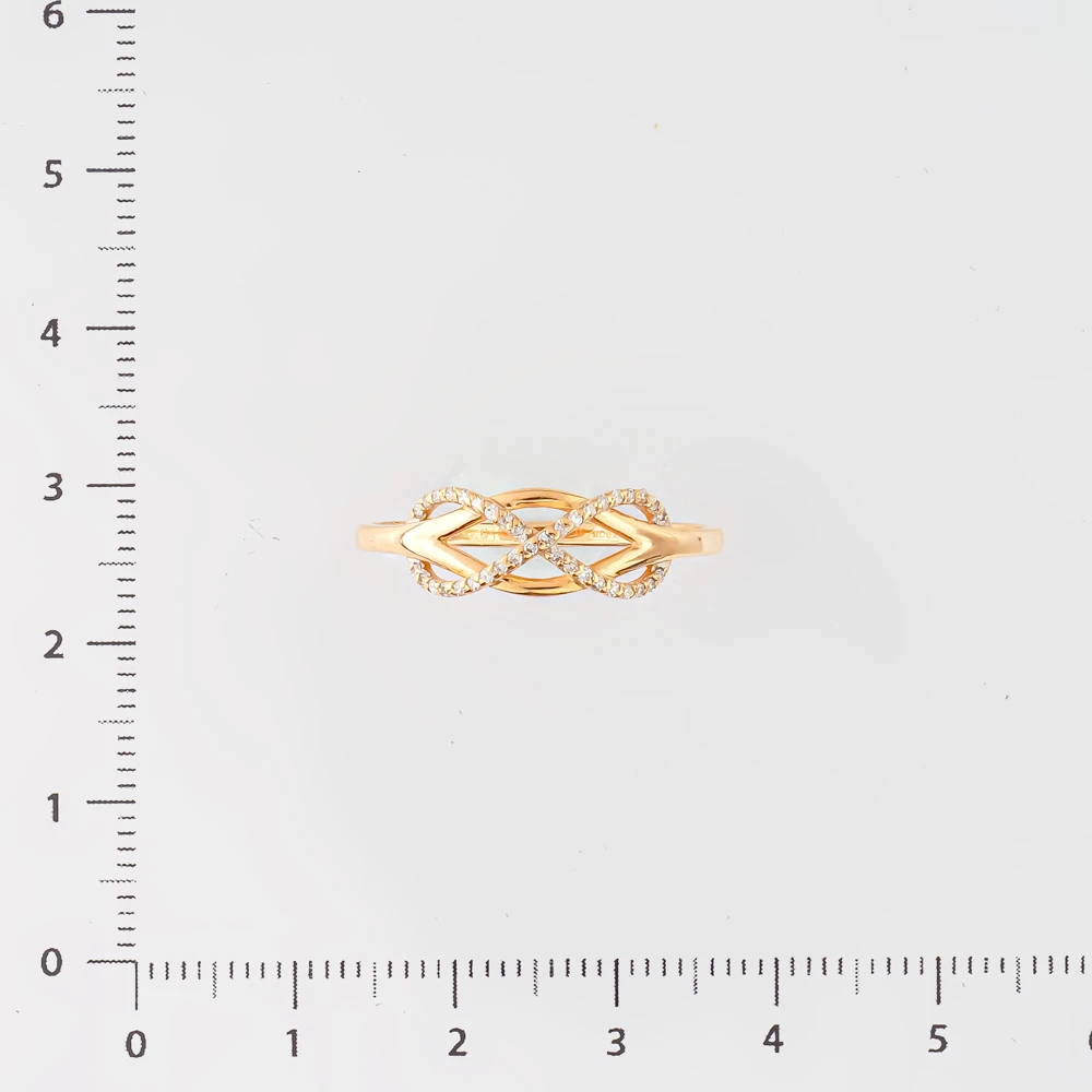 Кольцо с бриллиантом из красного золота 585 пробы