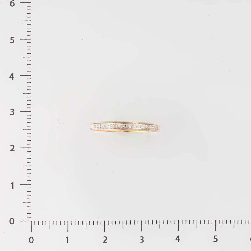 Кольцо с бриллиантом из красного золота 585 пробы