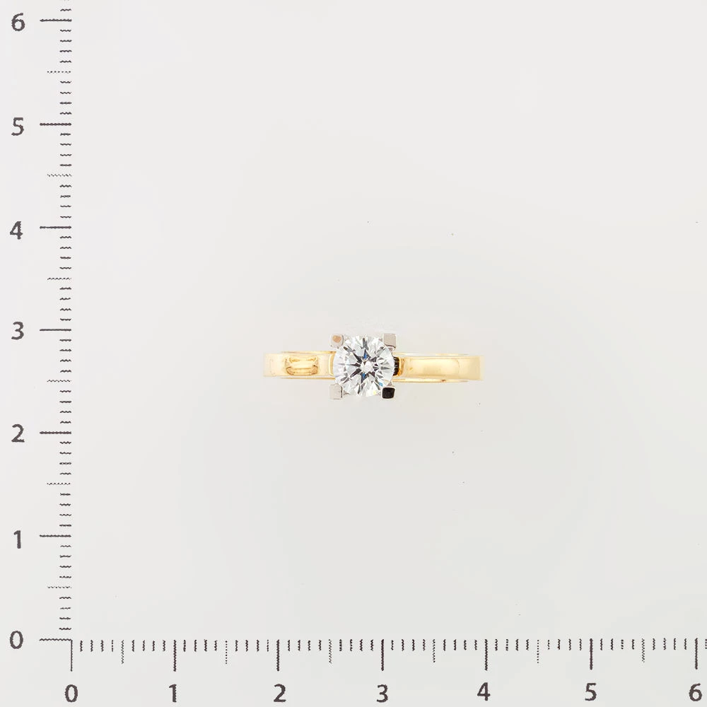 Кольцо с фианитом из желтого золота 585 пробы Кольцо с фианитом из желтого золота 585 пробы